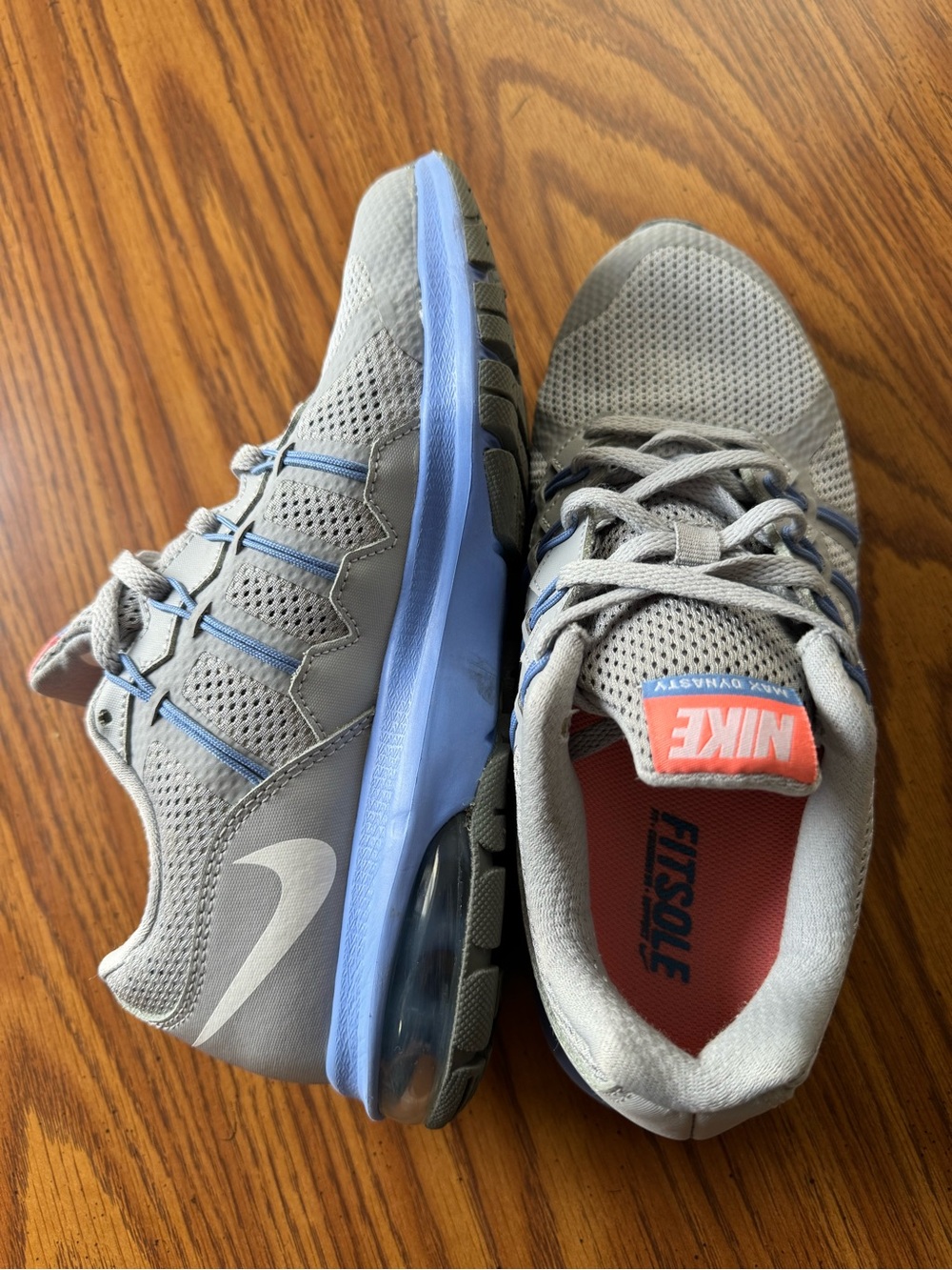 Nike Max Dynasty Gray & Blue Sneakers - Women’s